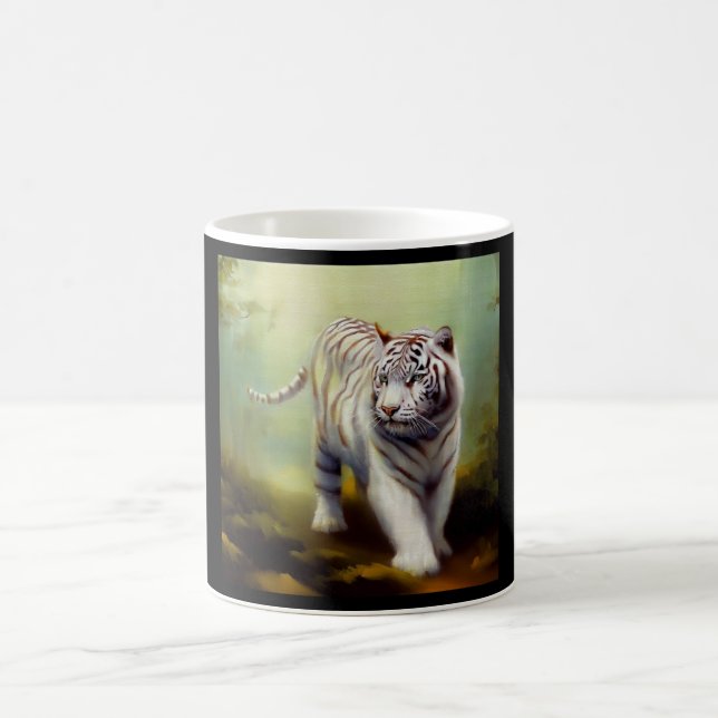 Taza De Café Tigre blanco chino (29) (Centro)