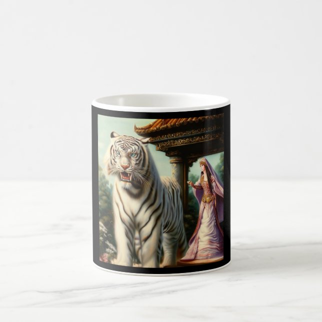Taza De Café Tigre blanco chino (33) (Centro)