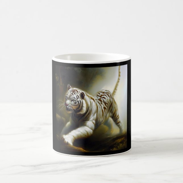 Taza De Café Tigre blanco chino (34) (Centro)