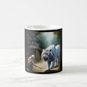 Taza De Café Tigre blanco chino (36)