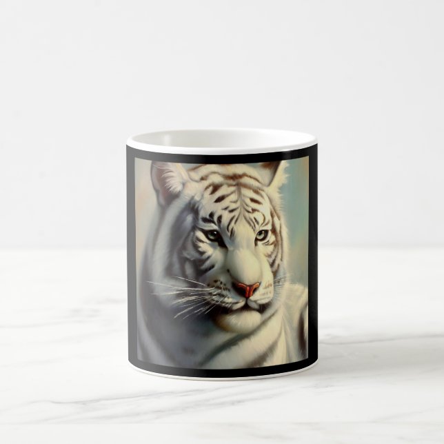 Taza De Café Tigre blanco chino (4) (Centro)