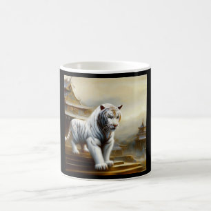 Taza De Café Tigre blanco chino (5)