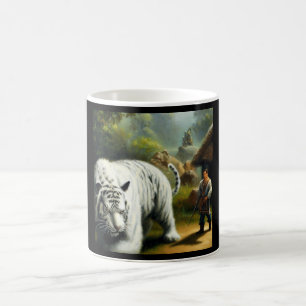 Taza De Café Tigre blanco chino (6)