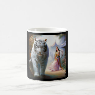 Taza De Café Tigre blanco chino (8)