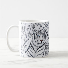 Taza De Café Tigre blanco mezclando