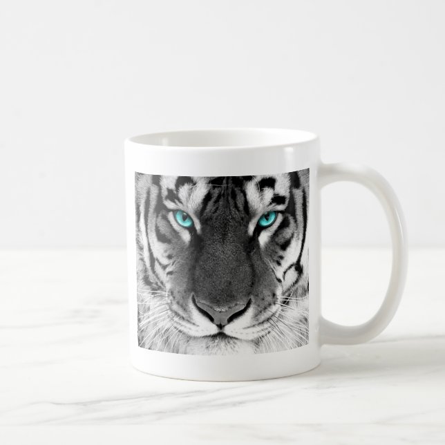 Taza De Café Tigre blanco negro (Derecha)