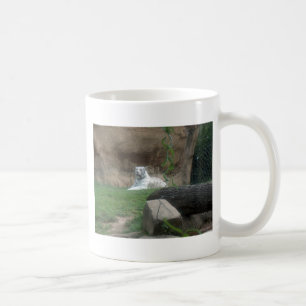 Taza De Café Tigre blanco que toma el sol