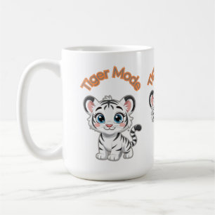 Taza De Café Tigre Blanco Realista – Arte de Fauna Fotorealista