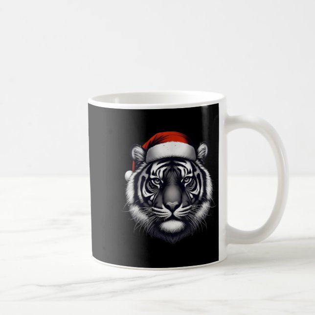 Taza De Café Tigre con Navidades de Santa Hat (Derecha)
