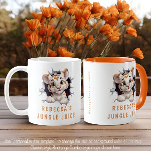 Taza De Café ¡Tigre Cuerdo En Una Mugre! Novedad Para Tiger Lov