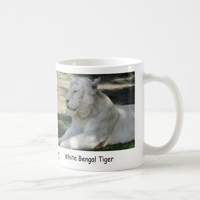 Taza De Café Tigre de Bengala blanco (Derecha)