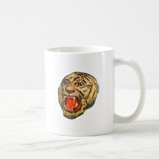 Taza De Café Tigre de Bengala retro (Derecha)