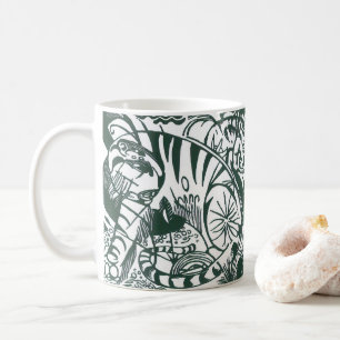 Taza De Café Tigre de Franz Marc, arte expresionista vintage