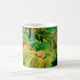 Taza De Café Tigre de Henri Rousseau en una tormenta tropical