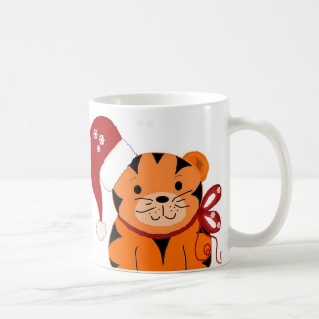 Taza De Café Tigre de Navidad (Derecha)