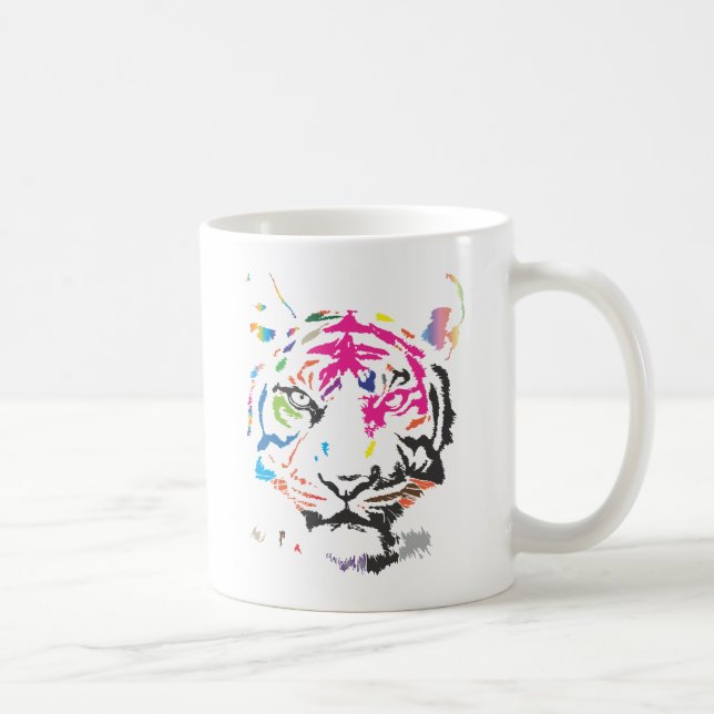 Taza De Café Tigre del arco iris (Derecha)