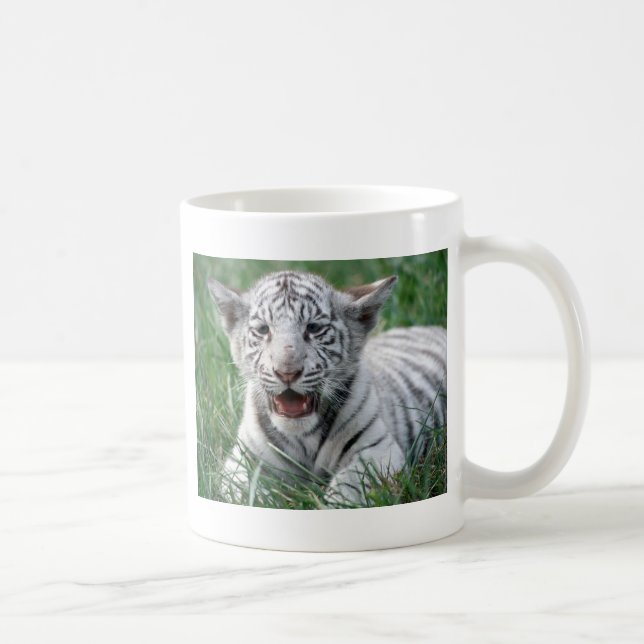 Taza De Café Tigre del blanco del bebé (Derecha)