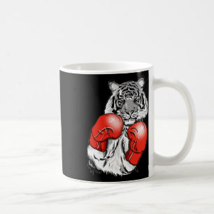 Taza De Café Tigre Divertido de Boxeo con Guantes Rojos Niños A