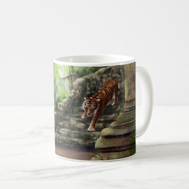 Taza De Café Tigre en la jungla (Anverso derecho)
