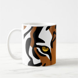 Taza De Café Tigre, Gato Salvaje sobre Negro
