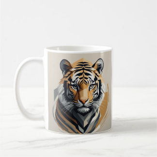 Taza De Café Tigre geométrico
