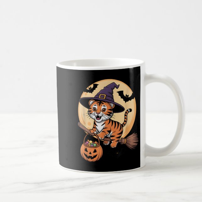 Taza De Café Tigre Gorra Calabaza Halloween Vestidos Hombres Mu (Derecha)