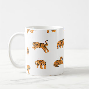 Taza De Café Tigre japonés: el doodle vintage no tiene cabida