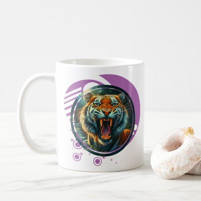Taza De Café Tigre ruidoso (Con donut)
