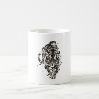 Taza De Café Tigre Sumi-e Japonés – Tinta Tradicional Japonesa