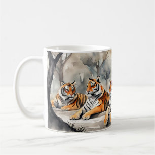 Taza De Café Tigres de agua en reposo