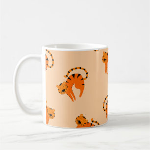 Taza De Café Tigres personalizados: Impresión de época para niñ