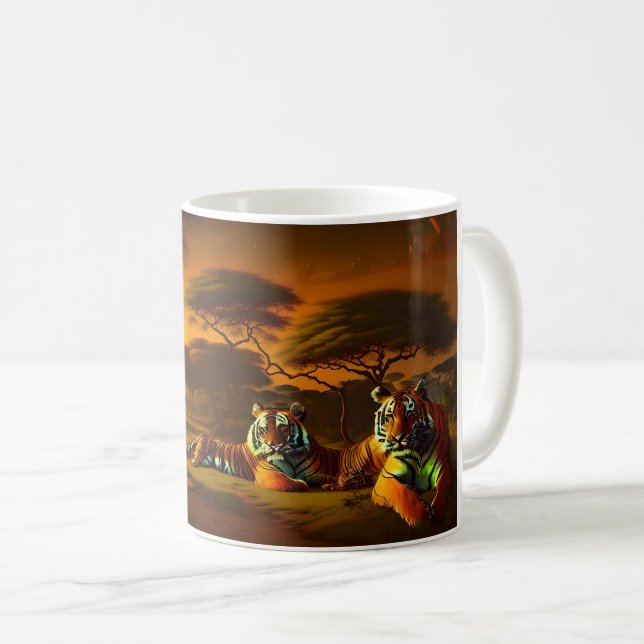 Taza De Café Tigres solo chillin' (Anverso derecho)