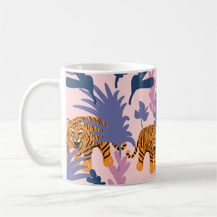 Taza De Café Tigres tropicales patrón de cosecha de selva