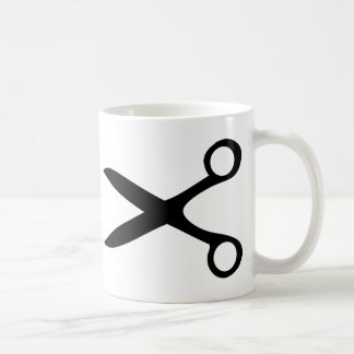 Taza De Café tijeras negras del peluquero