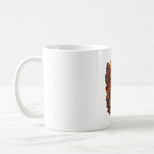 Taza de café Tiki tallada en brasa