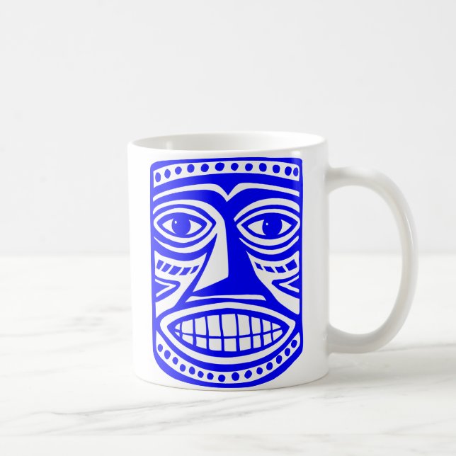 Taza De Café Tiki Toby - Azul (Derecha)