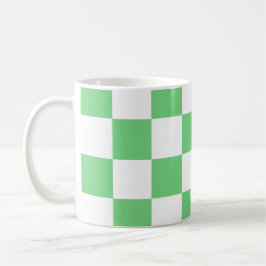 Taza De Café Tile Y2K del tablero de ajedrez verde retro