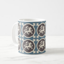 Taza De Café Tiles de león medievales Coffee Mug