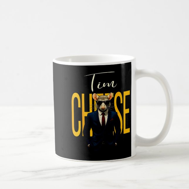 Taza De Café Tim Cheese - Funny Secret Agent Mouse Brainrot Kid (Derecha)