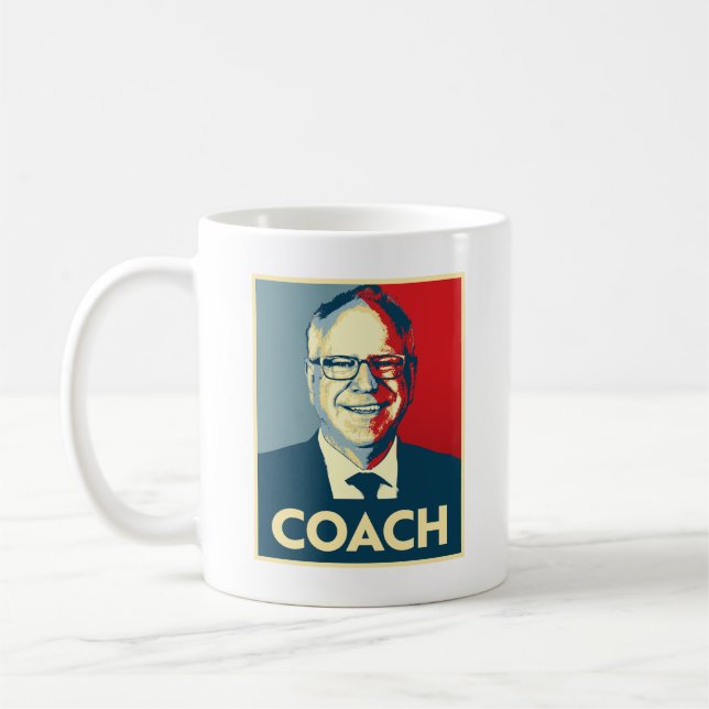 Taza De Café Tim Walz COACH (Izquierda)