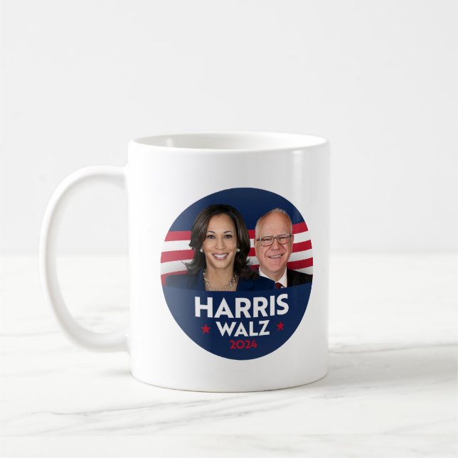 Taza De Café Tim Walz Fan Club (Izquierda)