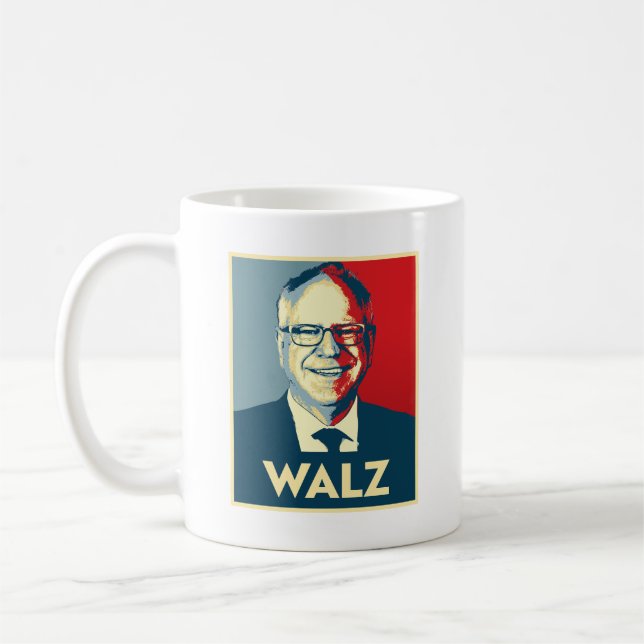 Taza De Café Tim Walz Fan Club (Izquierda)