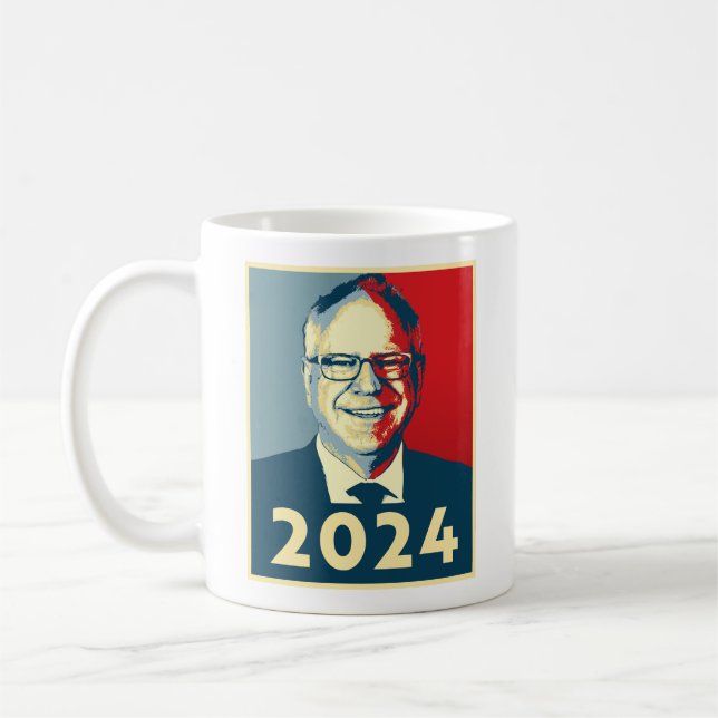 Taza De Café Tim Walz Fan Club (Izquierda)
