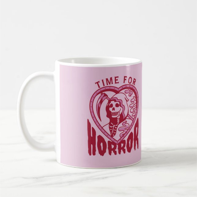 Taza De Café Time For Horror Halloween Mug (Izquierda)