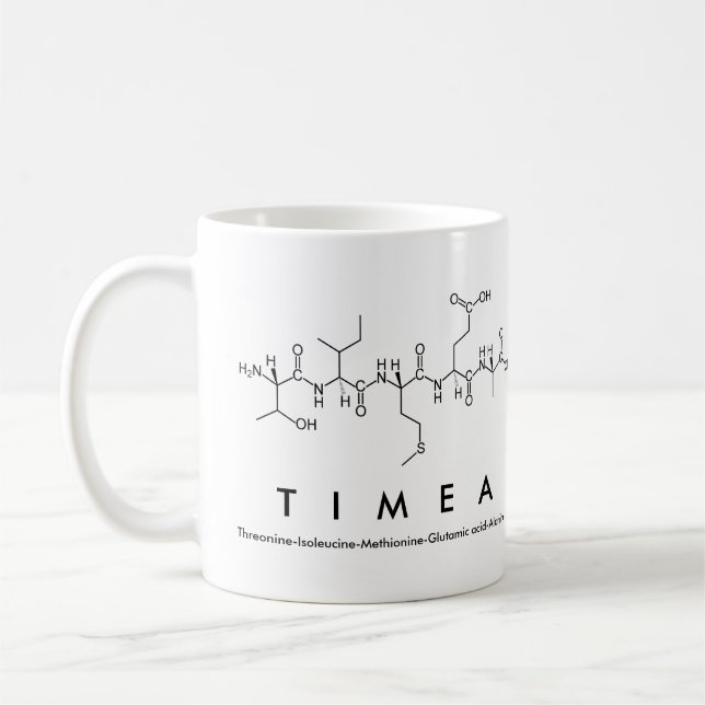 Taza De Café Timea peptide name mug (Izquierda)