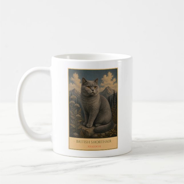 Taza De Café Timeless Charm: British Shorthair (Izquierda)