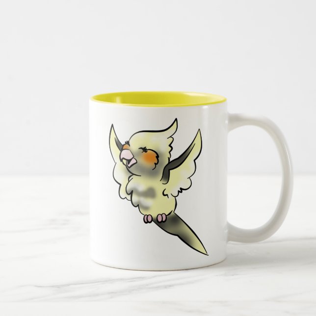 Taza de café tímida del Cockatiel (Derecha)