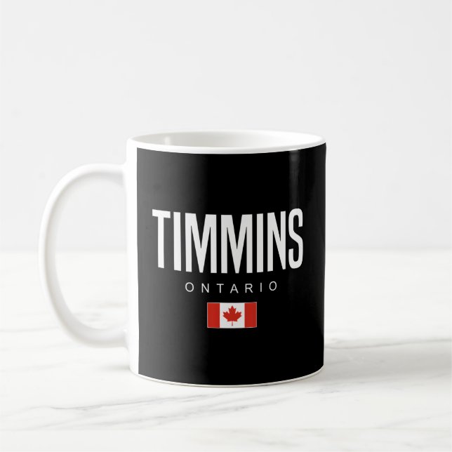 Taza De Café Timmins Ontario Canadá (Izquierda)