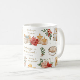 Taza De Café Tina de baño de spa con tema de Navidad