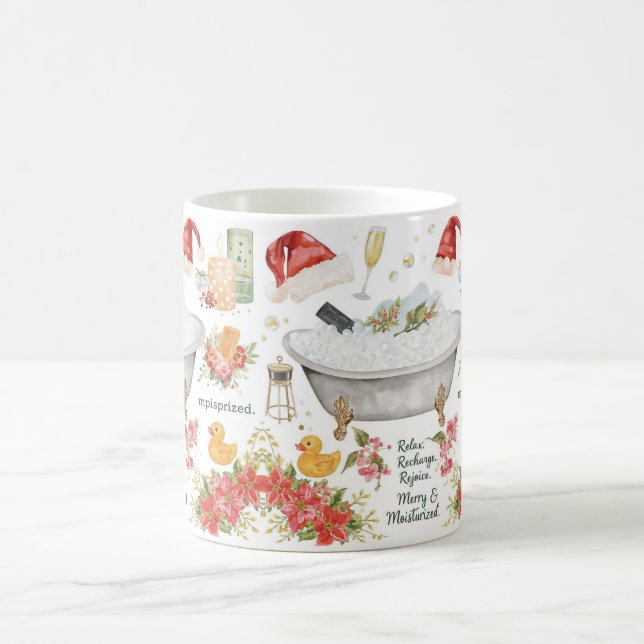 Taza De Café Tina de Spa temática de Navidad (Centro)
